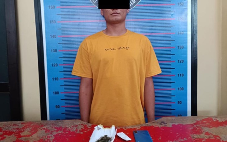 Tersangka dan barang bukti saat diamankan