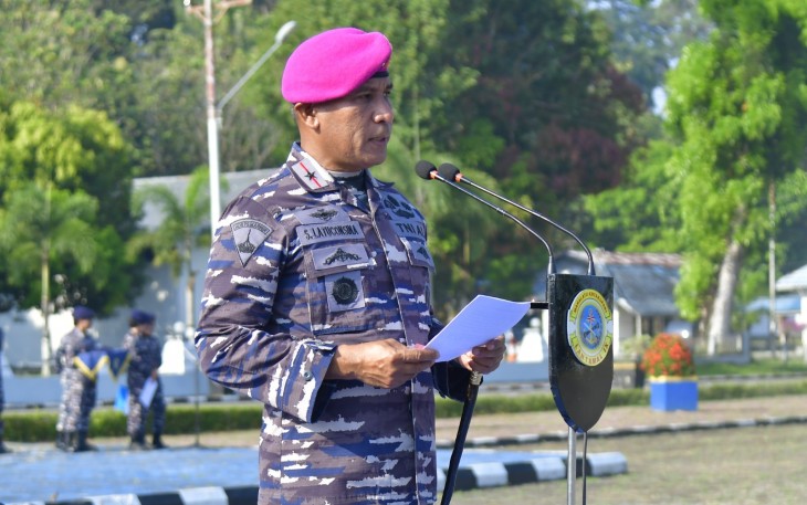 Brigjen Said Latuconsina Pimpin Apel Khusus Menerima Prajurit Remaja Lantamal IX Lulusan Satdik 3 Sorong