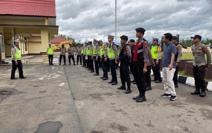 Personil Sat lantas polres Bengkulu tengah