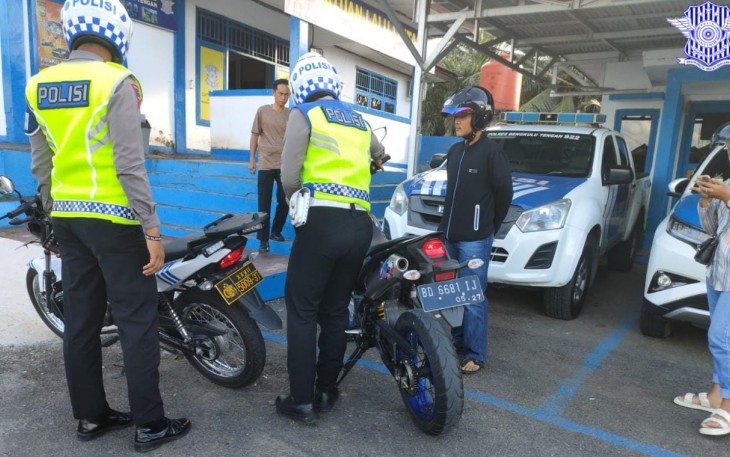 Sat Lantas Pores Bengkulu Tengah saat Hunting Kendaraan Knalpot Racing