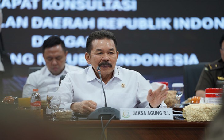 Jaksa Agung ST Burhanuddin pada Rapat Konsultasi dengan Anggota BAP DPD RI dalam rangka pembahasan tindaklanjut LHP BPK RI yang berindikasi kerugian negara, Rabu 15 November 2023 bertempat di Gedung Utama Kejaksaan Agung, Jakarta.