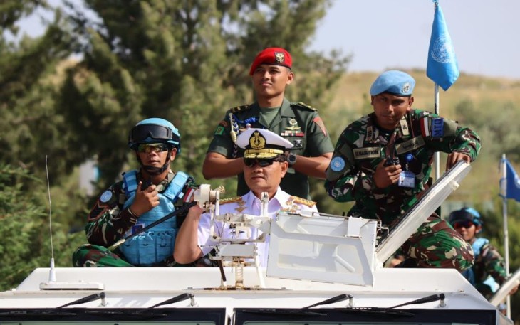 Panglima TNI Laksamana TNI Yudo Margono, S.E., M.M., saat berada di Libanon.