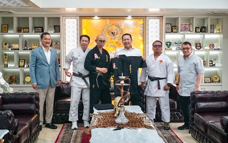 Bamsoet saat menerima pengurus INAFF, di Jakarta, Rabu (15/11/23).