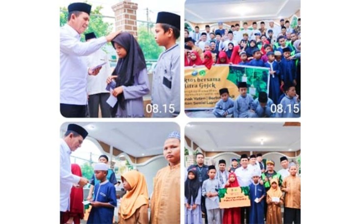 Gubernur Ansar saat Bakti Sosial di Panti Asuhan Qurrotu A'yun Batam