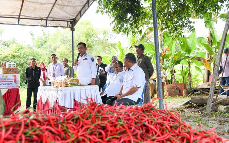 Gubernur Kepulauan Riau H. Ansar Ahmad saat serahkan bantuan