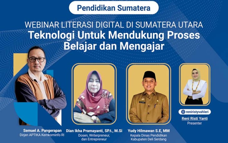 Webinar Literasi Digital di SMP Kabupaten Deli Serdang