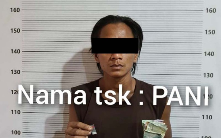 Tersangka dan barang bukti saat diamankan