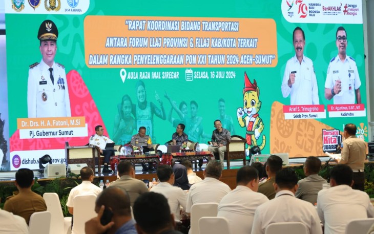 Menyongsong Pekan Olahraga Nasional (PON) XXI tahun 2024, Forum Lalu Lintas dan Angkutan Jalan (FLLAJ) Provinsi Sumatera Utara (Sumut) optimistis penyelenggaraan PON di Sumut akan berjalan lancar. Keyakinan ini mengemuka dalam Rapat Koordinasi (Rakor) Bidang Transportasi yang diadakan antara Forum LLAJ Provinsi dan Forum LLAJ Kabupaten/Kota