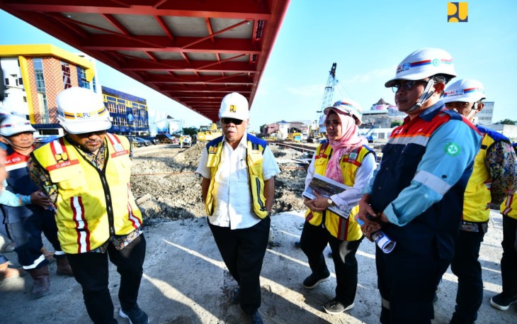 Menteri PUPR Basuki Tinjau Progres Pembangunan Underpass Joglo di Kota Surakarta