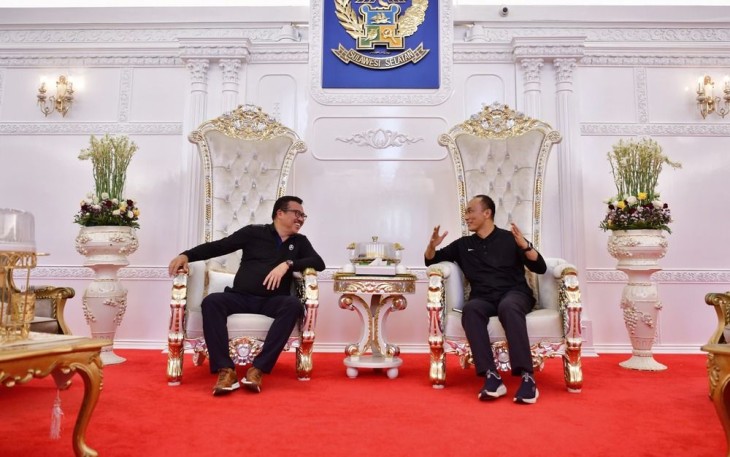 Dubes RI untuk Portugal Rudy Alfonso saat berdialog dengan Pj Gubernur Sulsel Prof Zudan Arif Fakrulloh, Jum'at (24/5)