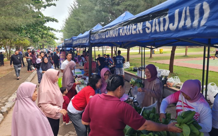 Suasana Pasar Minggu Ria, Sajikan Hasil Panen Segar Berkualitas Produk Lokal