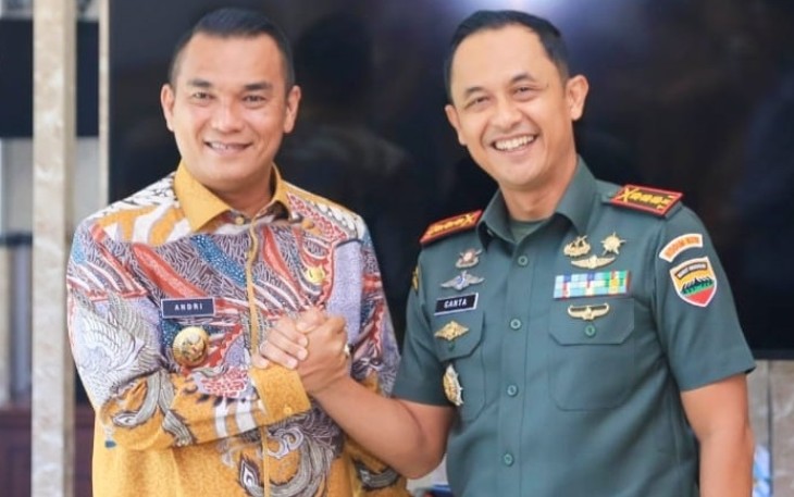 Pj. Wali Kota Andri saat Silaturahmi Bersama Dandim 0315/Tanjungpinang