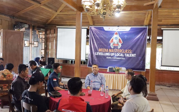 Wartawan Kabupaten Blora antusias mengikuti kegiatan Engagement dan Upskilling dengan media Blora yang diselenggarakan Pertamina EP Zona 11 Regional Indonesia Timur