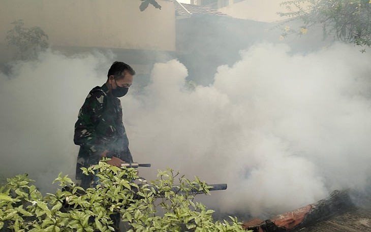 Babinsa Koramil Paringin Dampingi Fogging