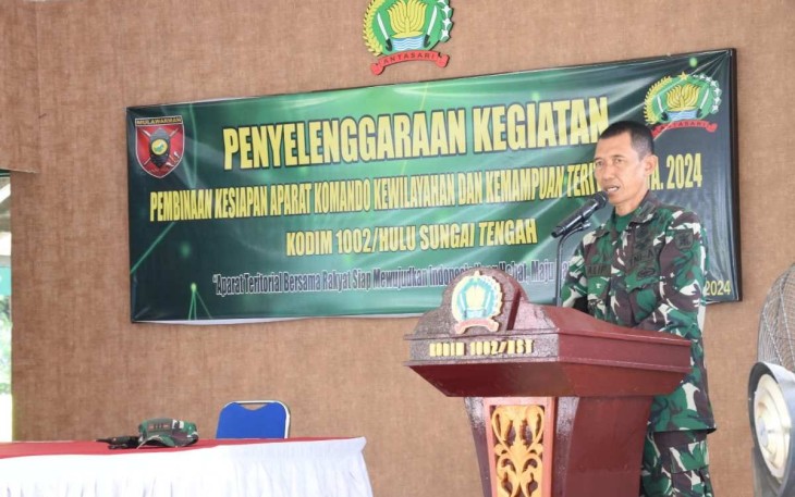 Kodim 1002/HST Gelar Pembinaan Kesiapan Aparat Kewilayahan 2024