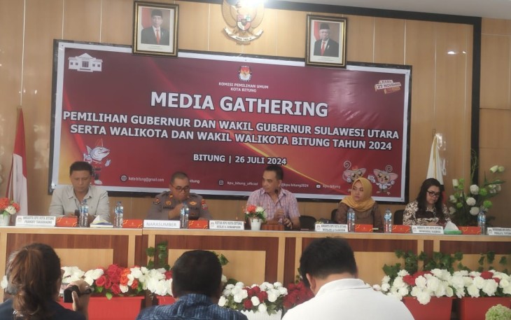 Foto saat kegiatan media gathering yang dilaksanakan oleh KPU Bitung