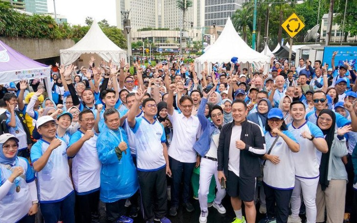 Menkes Budi Gunadi Sadikin dalam acara WAAW 2024 di Bundaran HI, Jakarta, Minggu (8/12)