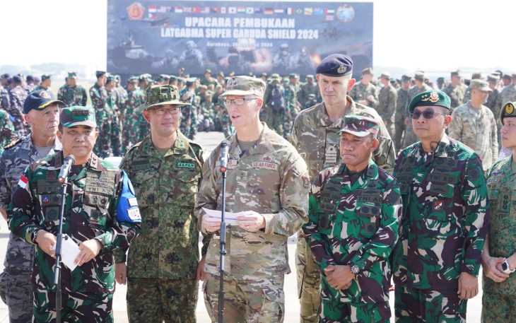 Irkostrad Hadiri Upacara Pembukaan Latgabma Super Garuda Shield Tahun 2024