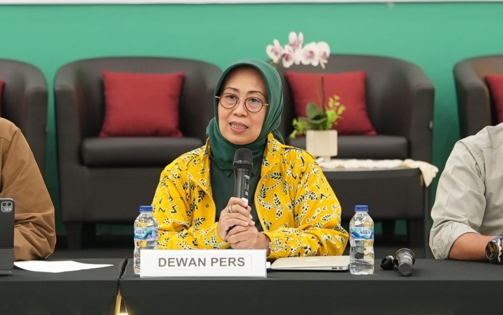 Ketua Dewan Pers, Ninik Rahayu dalam acara persiapan Deklarasi di Dewan Pers