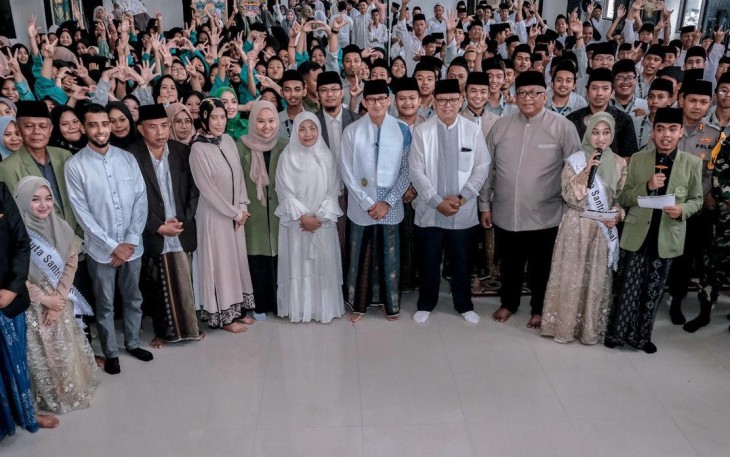 Menparekraf Sandiaga Uno di Ponpes Syamsul 'Ulum Sukabumi