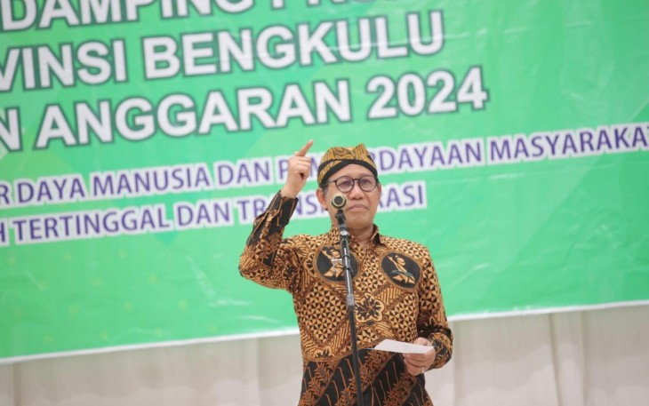 Gus Halim dalam Rapat Koordinasi Pendampingan Tenaga Pendamping Profesional Provinsi Bengkulu, pada Kamis (7/3/2024).