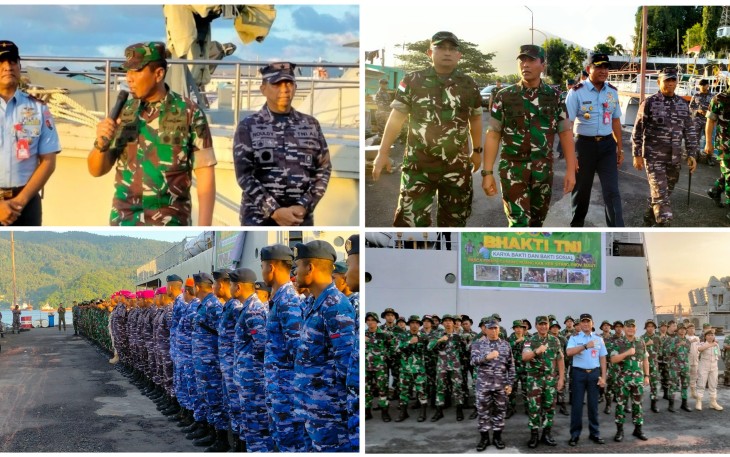Kasdam XIII Merdeka Pimpin Apel Pemberangkatan Personil Gabungan Unsur TNI Untuk Melaksanakan Misi Kemanusiaan 