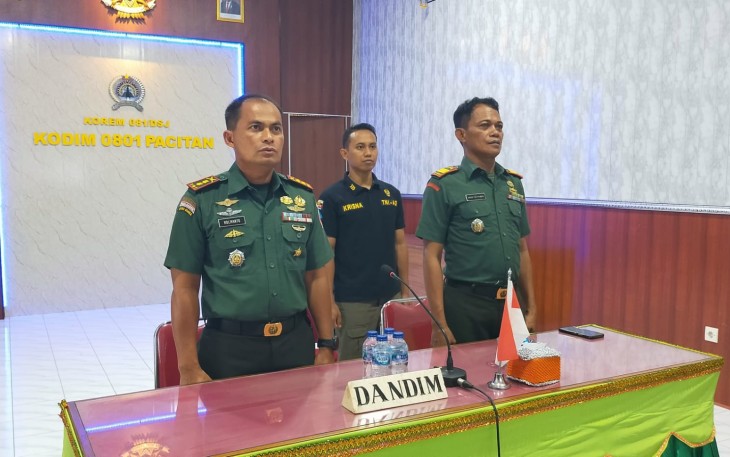 Dandim 0801/Pacitan saat Ikuti Rakernis Intelijen Bersama Kapuspen TNI AD