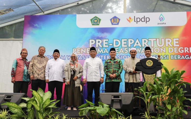 Pelepasan dilakukan secara simbolis oleh Wakil Menteri Agama Saiful Rahmat Dasuki dan Ketua Umum PBNU KH. Yahya Cholil Staquf di Jakarta, Jumat (19/01/2024).