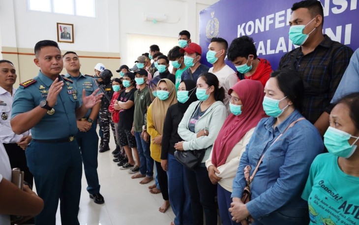 TNI AL Gagalkan Penyelundupan PMI Non Prosedural di Pantai Pelintung Dumai