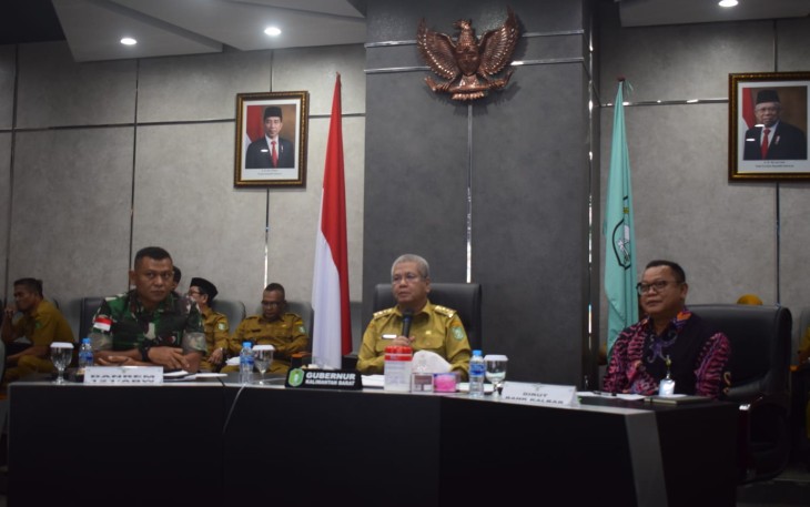 Danrem 121/ABW saat Hadiri Rakor Program Pembangunan Perbatasan dengan Pemprov Kalbar
