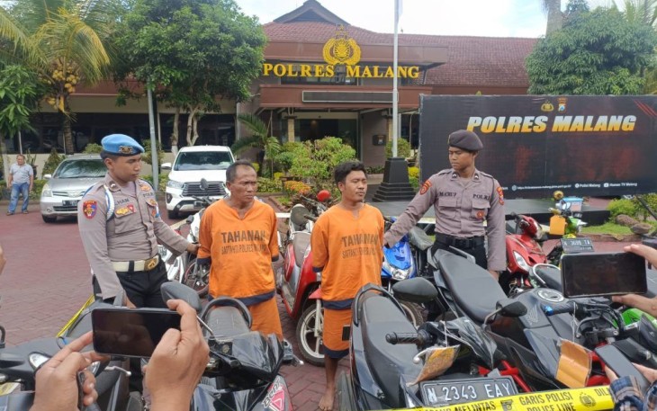 Dua Penadah Curanmor di Kabupaten Malang, Sabtu (10/2)