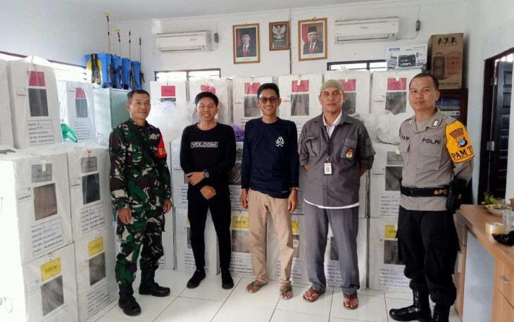 Babinsa Kodim 1002/HST Kawal Kotak Suara 