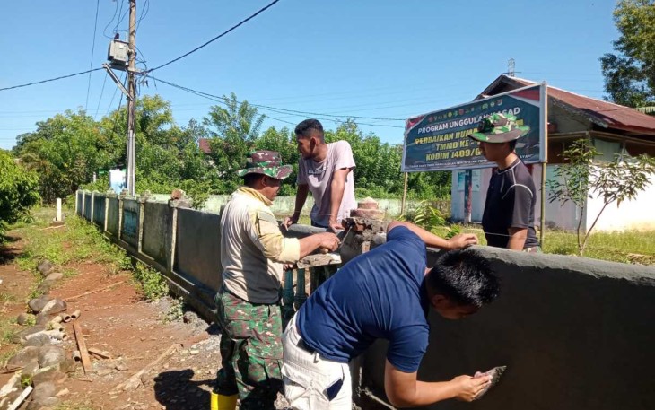 Renovasi pagar masjid Quba Desa Panaikang