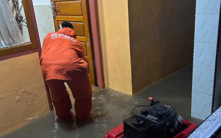 Situasi banjir yang telah surut di Kota Bukittinggi provinsi Sumatera Barat 
