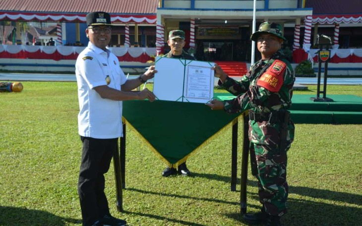 Penutupan TMMD ke-120 Kodim 0211/TT di Kelurahan Pondok Batu, Jum'at (7/6)