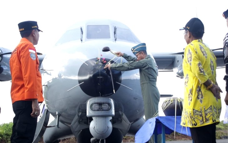 Danwing Udara 3 Puspenerbal Biak Kolonel Laut (P) Ahmad Novam Hajaruman saat penerimaan pesud