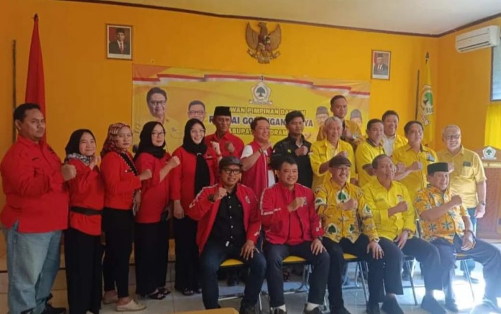 Safari Politik DPC PDIP Indramayu dengan Golkar