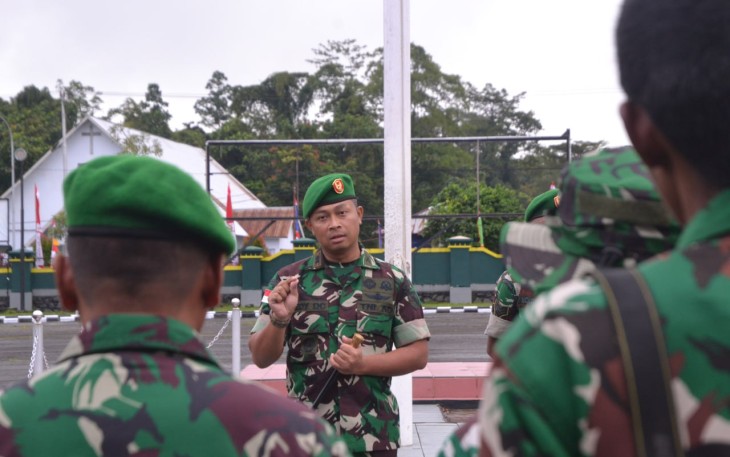Dandim 1710/Mimika Pimpin Apel Pagi 