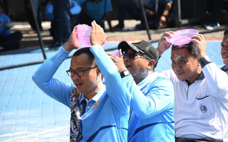 Semarak lomba 17 Agustus prajurit Lanal Yogyakarta 