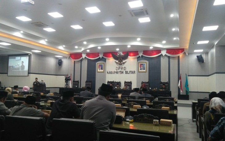 Rapat Paripurna DPRD Kabupaten Blitar, Selasa 20 Agustus 2024. (Foto : Faisal NR / Klikwarta.com)