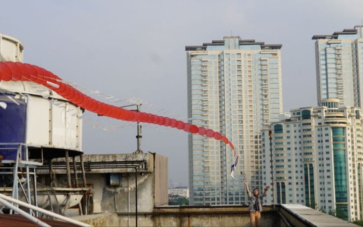 Simulasi layangan naga tim Wind Wave Power