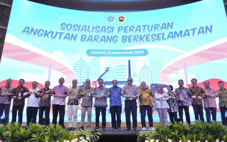 Sosialisasi peraturan angkutan barang berkeselamatan di Jakarta, Jum'at (15/11)