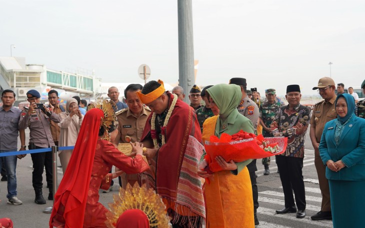 Pangdam I/Bukit Barisan Disambut  di Bandara Kuala Namu oleh Pj Gubsu dan Unsur Forkopimda