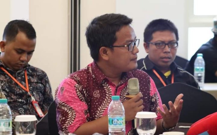 Pengamat politik Bustomi saat memberikan keterangan pers di Jakarta, Selasa (3/12)