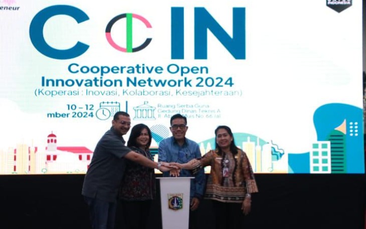 Staf ahli menteri bidang ekonomi makro Kemenkop Rulli Nuryanto saat launching Program COIN 2024 di Jakarta, Selasa (10/12)