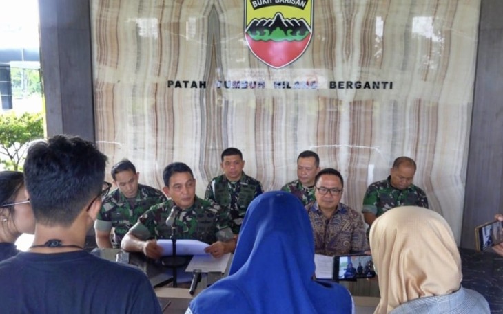 Konferensi pers pengungkapan narkotika sabu di Kodam I/BB