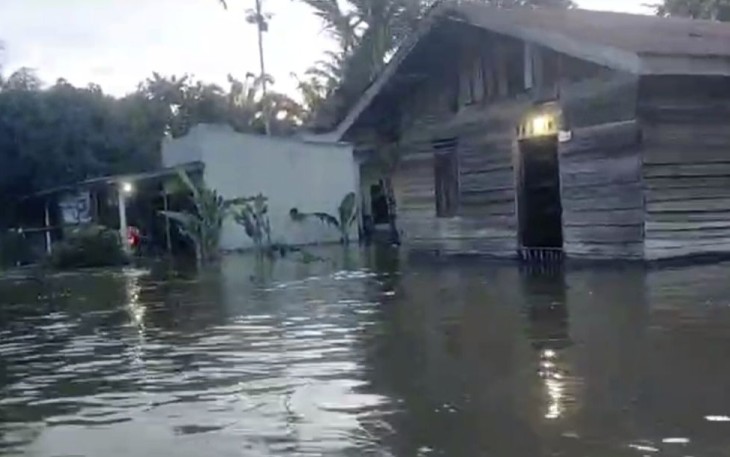 Kondisi desa terdampak banjir di wilayah Kabupaten Labuhanbatu 