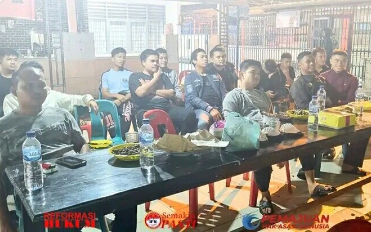 Rutan Pangkalan Brandan Gelar Nobar Dukung Timnas Indonesia