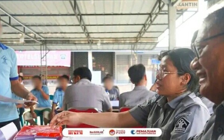 Rutan Pangkalan Brandan Gelar Simulasi Pemungutan Suara.