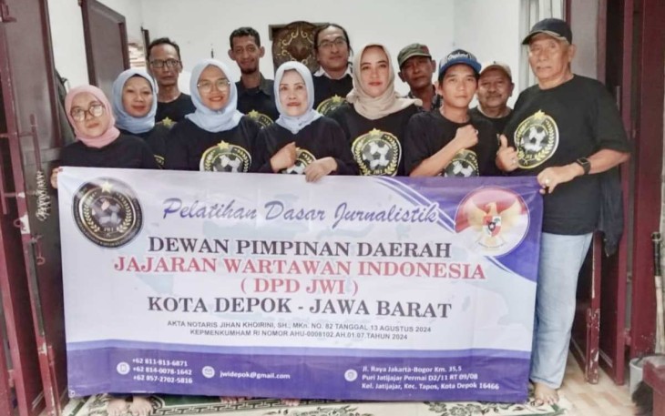 Pelatihan dasar jurnalistik DPD JWI Kota Depok, Jum'at (6/12)